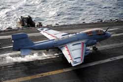 ARABIAN SEA (Sept. 4, 2012) An EA-6B Prowler assigned to the Rooks of Electronic Attack Squadron (VAQ) 137 is the 100,000th launch from catapult three aboard the aircraft carrier USS Enterprise (CVN 65). Enterprise is deployed to the U.S. 5th Fleet area of responsibility conducting maritime security operations, theater security cooperation efforts and support missions as part of Operation Enduring Freedom. (U.S. Navy photo by Mass Communication Specialist 3rd Class Jared King/Released)